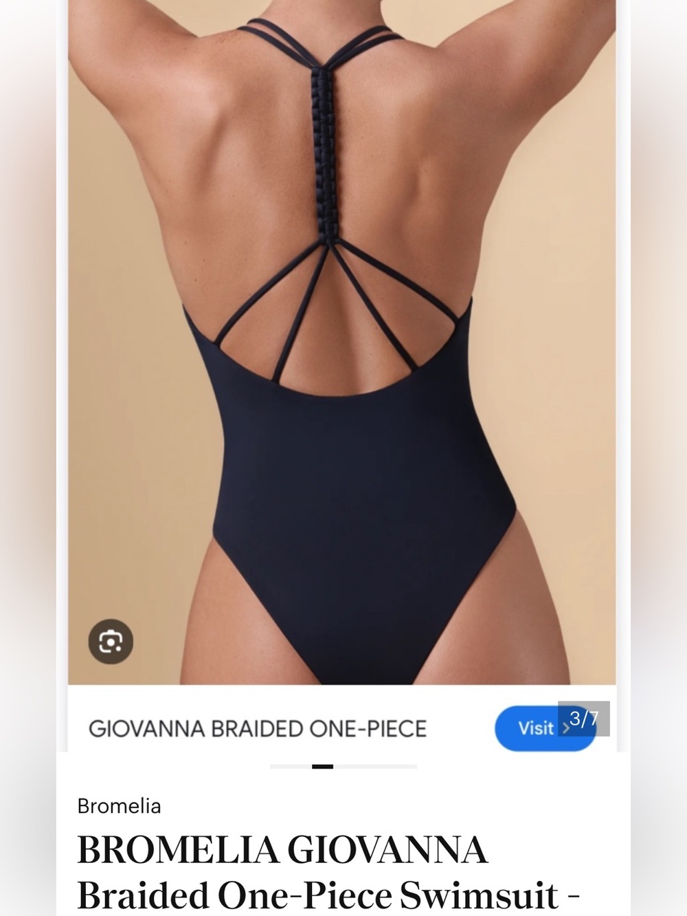Bromelia Giovanna Braided One-Piece Swimsuit - Teal Blue Size S NWOT